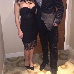 ⚠️Strapless, bustier, lace midi dress!